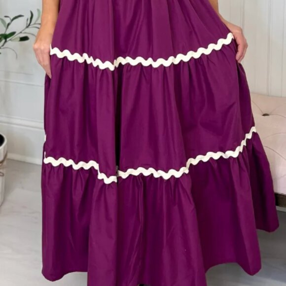 Entro Bailey Ric Rac Maxi Dress with Pockets 1X - Picture 3 of 12